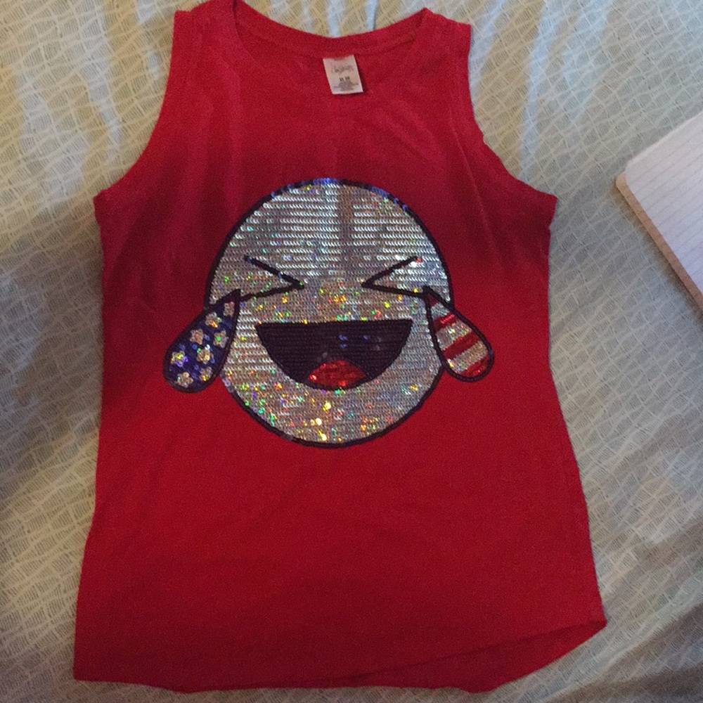 4th of July girls red shirt